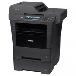 Brother MFC-8950DWT High-Performance Laser Fax, Copier, Printer, Color Scanner w/Wireless Network, Duplex and Extra Tray  Specifications:      ~33.6 Kbps / 300 speed dials     ~Up to 42 cpm / ppm     ~Up to 1200 x 1200 dpi     ~50 and (2) 500 sheet trays     ~50 sheet ADF     ~8.5 x 14 platen/paper size     ~100,000 page duty cycle     ~Full auto duplex fx/co/pt/sc     ~5 color TouchScreen display     ~Web connect, Mobile enabled     ~USB, Gigabit Ethernet, WiFi     ~128 MB (Windows / Mac)     ~1 yr warranty, 30 days return     ~19 x 16 x 23.9 / 46 lbs     ~Uses: TN750 toner, DR720 drum