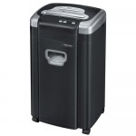 Fellowes 460Ms Powershred® Micro Cut Professional Shredder  Specifications:      ~8.9 throat width, 1-3 users     ~10 sheet capacity, 10 fpm     ~5/64 x 5/16 shred size     ~Security level P-5     ~Runtime 10 on / 30 off     ~Shreds staples, CCs, CDs     ~7.5 gallon basket w/window     ~Separate CD entry & waste bin     ~SafeSense® Technology     ~SilentShred™ operation     ~1 year warranty, 7 on cutters     ~15.5 x 13 x 26.9 / 45 lbs     ~Uses: 36052 bags, 35250 oil     ~*Limited Quantity Available*
